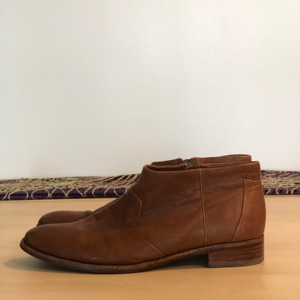 Patricia Nash Brown Leather Ankle Boots